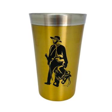 Imagem de Copo parede dupla térmico 450ml de alumínio para tereré água sucos cer