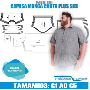 Imagem de Molde de Camisa, Modelagem&Diversos, G1 ao G5, CORREIOS