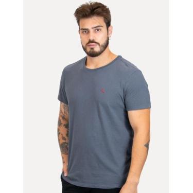 Imagem de Camiseta Reserva Masculina Básica Brasa Red Stoned Azul Marinho, L/G