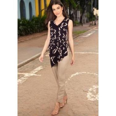 Imagem de Blusa Regata Malha Fibra De Bambu Estampa Maria - P-Veste do 38 ao 40-Feminino