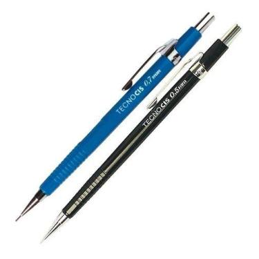 Imagem de Kit 2 Lapiseira Cis Tecnocis 0.5mm Preto e 0.7mm Azul