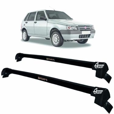 Imagem de Rack Teto Aluminio Prime Fiat Uno 02 até 13 4pts Preto PR111
