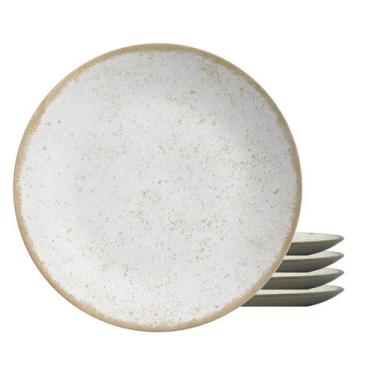 Imagem de Jogo De Pratos Sobremesa Cerâmica Kit 4 Peças 20cm Coup Organic Allean