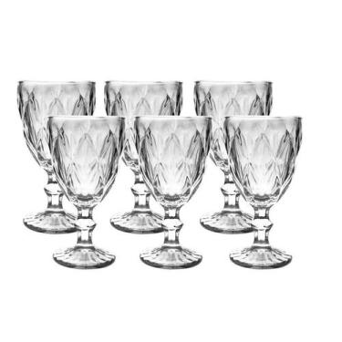 Imagem de Conjunto Jarra Vitral 1200ml + Jogo de Taças Diamond 330ml Suco Agua -