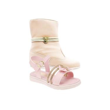 Imagem de Bota Infantil e Sandália Menina - KIT 2 PARES Tam 23 ao 34 - sapatinho
