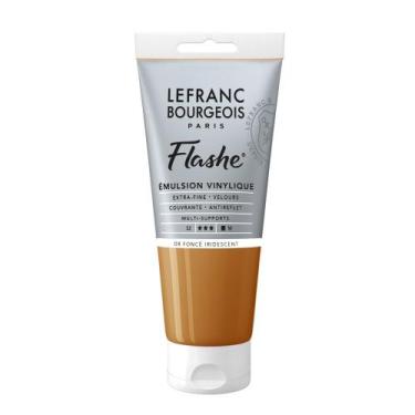 Imagem de Tinta Acrílica Flashe Lefranc 80ml 835 Deep Gold Iridescent - Lefranc 