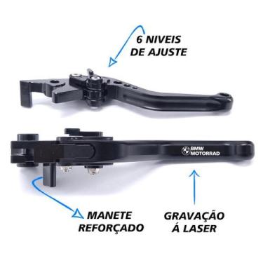 Imagem de Manete Esportivo Reforçado Gravado A Laser BMW Enduro Megamoto K1200r 
