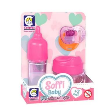 Imagem de Brinquedo Soffy Babby Kit Alimentação com Mamadeira / Chupeta e Suquin