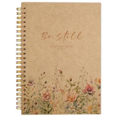 Imagem de Caderno cristão PSALM 46 Be Still and Know That I am God – Presentes cristãos para mulheres, cadernos bíblicos para anotações, caderno bíblico, caderno espiral 14 x 20 cm, papel kraft