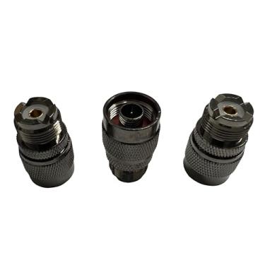 Imagem de Anteenna Adaptador coaxial macho N para UHF fêmea TW-NP-UHFJ (pacote com 3) – Conectores N premium para PL-259 (SO-239) para transmissão de sinal RF confiável (não para TV)