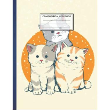 Imagem de Composition Notebook: kitty Cat 8.5 x 11 Inches, 110 Pages Composition Notebook Journal, Back To School Composition Notebook, School Planner, School Supplies, Back To School