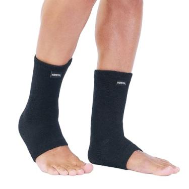 Imagem de Kestal Tornozeleira Elástica de compressão Esporte Preto, G