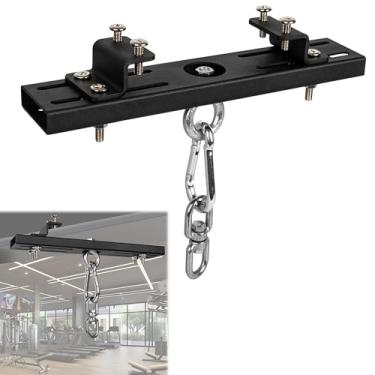 Imagem de YZZHAJ Gancho de viga de aço resistente, gancho de saco pesado I-Beam, gancho para saco de pancadas, rotação de 360° para braçadeiras de feixe I, adequado para treinamento de boxe Muay Thai, balanço