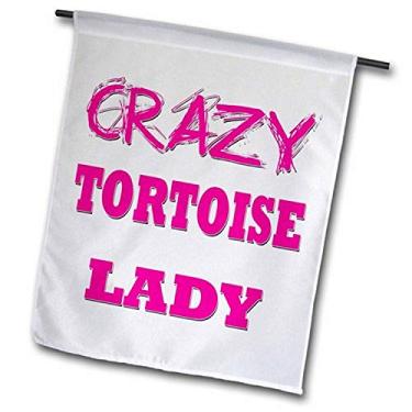 Imagem de 3dRose fl_175315_2" Bandeira de jardim Crazy Tartaruga Lady, 45,7 x 68,8 cm