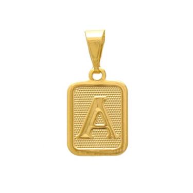 Imagem de Pingente de Letra Medalha Pequena Folheado em Ouro 18k Softjoias (X)