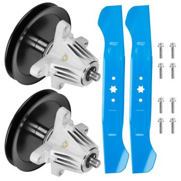 Imagem de ILONPA Kit de reconstrução de plataforma de lâmina do eixo para Cub Cadet XT1-LT46 XT2-LX46 116.8 cm MTD T225 T240 T2800 T3100 T8200 T8600 CYT4622SE 618-06977 918-0699918-06999 77 91 8-06977A