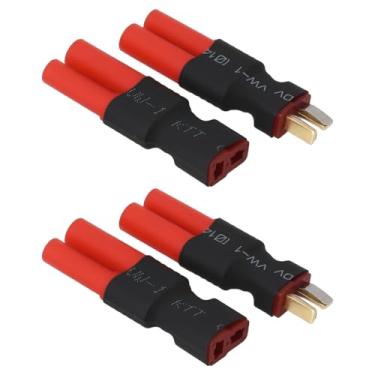 Imagem de YINETTECH 4 peças Deans T-Plug macho e fêmea para conector Bullet Banana de 4 mm Adaptador de bateria sem fio HXT para carro RC FPV barco LiPo NiHM carregador de bateria
