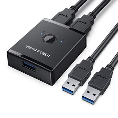 Imagem de ChenYang CY KVM 双方向 USB 3.0 スイッチセレクター 2-1 PC 共有 または 1-2 ハブ キーボードマウススキャナープリンター用