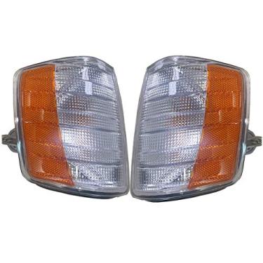 Imagem de Azoepart 2 lâmpadas indicadoras de canto de seta para Mercedes Benz 190 190E W201 1982-1995, âmbar, UH-BZ201-03
