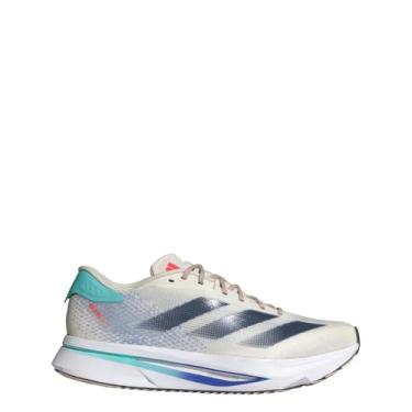 Imagem de adidas Tênis de corrida masculino Adizero Sl2 M, Branco/Tinta Aurora/Flash Aqua, 38