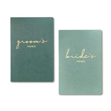 Imagem de GroomBrideGifts Livro de votos de casamento para ele e ela, toque suave, livros de votos de noiva e noivo de tamanho perfeito, essenciais de casamento, ideias para lista de presentes de casamento,