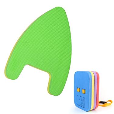 Imagem de Conjunto de Flutuador Traseiro de Espuma e Kickboard para Crianças Design Hidrodinâmico Cinto Ajustável Desenvolvimento de Habilidades Motoras Kickboard de Natação Com Boa (Verde