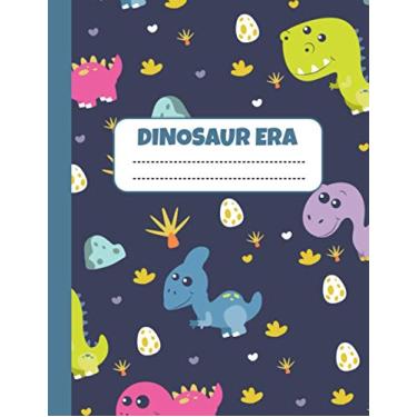 Imagem de Dinosaur Era Notebook: Grades K-2 School Exercise Book | 100 Story Pages - Blue (Kids Jurassic Composition Notebooks)