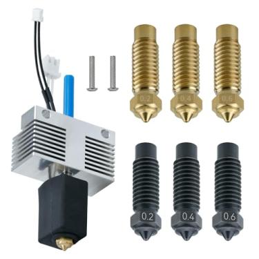 Imagem de Xirbbo Hotend Para Elegoo Neptune 4 Plus/Neptune 4 Max Cabeça De Impressão Extrusora Hot End Kit Aquecedor Bloco Cartucho De Aquecimento Termistor Com Extra 3Pc Dureza Bico 3Pc Latão Bico 1Pc Silicone