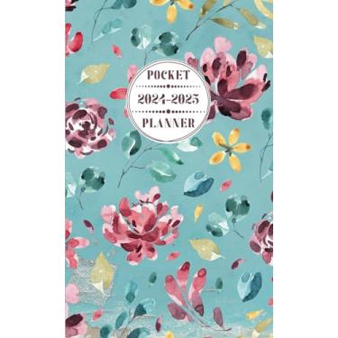 Imagem de Pocket Planner 2024-2025: Monthly Calendar for Purse Small Size January 2024 to December 2025 with Lined Daily Blocks and Motivational Quotes