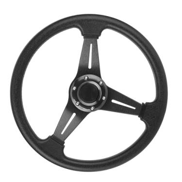 Imagem de Substituição DO VOLANTE DE DRIFT DO CARRO DE CORRIDA para VOLANTE DE 14 POL UNIVERSAL, DURÁVEL E LEVE [ATUALIZAÇÃO DO INTERIOR DO CARRO] (Preto)