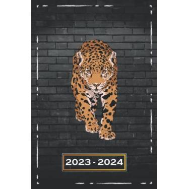 Imagem de 2023-2024: Leopard, Animals | Softcover | A5 (6x9) | One Week on a Double Page | From Monday to Sunday | Weekly Planner, Diary | Motif | qb1