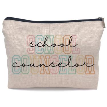 Imagem de Ayxvt Sacos de maquiagem para conselheiros, bolsa de cosméticos para mulheres, bolsa de maquiagem, presentes para conselheiros, bolsa com zíper