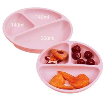 Imagem de Pratinho Infantil De Silicone Antiderrapante Com Ventosa Alimentação I