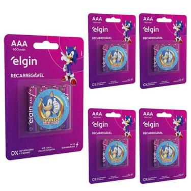 Imagem de Pilha Recarregável Aaa 900mah Palito 20 Und Elgin - Original