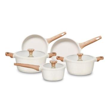 Imagem de Conjunto de panelas 5 peças linha titanium natural - MTA