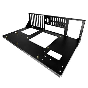 Imagem de ALAMENGDA Bancada de teste de PC DIY, suporte de gabinete aberto para placas-mãe ATX/M-ATX/ITX, design de dissipação de calor de corpo amplo, capa de PC ao ar livre, acessórios para placas-mãe SSD