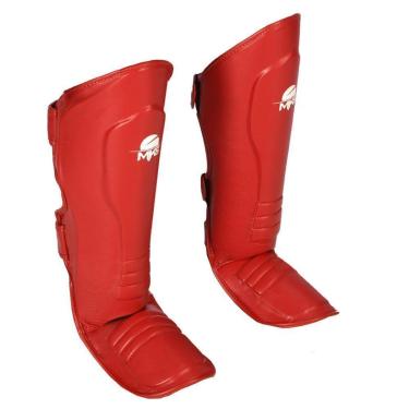 Imagem de Caneleira de Muay Thai Kickboxing Armour MKS Combat Vermelha-Unissex