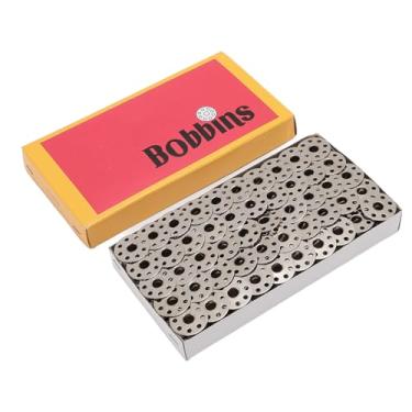 Imagem de Máquina de Costura Industrial Bobbins, Substituição de Aço de Ferro 100pcs Com Orifício para Costura Têxtil de Roupas