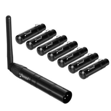 Imagem de Controlador DMX Wireless Donner DMX512 DFI DJ 2.4G - 7 Receptores, 1 T