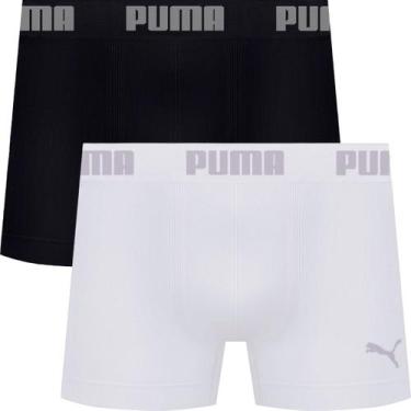 Imagem de Kit com 2 Cuecas Boxer Box Puma Sem Costura em Microfibra com Ajuste P