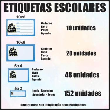 Imagem de Etiqueta Adesiva Escolar em Vinil Tema Personagem FREE FIRE - Dekal De