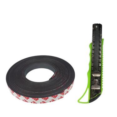 Imagem de Ima Fita Magnética 14mmX2mm Com 5 Metros & Estilete Cortador - RussoAr