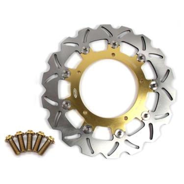 Imagem de Rotor de disco de freio dianteiro flutuante com parafusos de montagem para Yamaha YZF R3 2015-2023 ABS 17-23, YZF R25 2014-2021, MT03 FZ03 2016-2023 ABS inclui, acessórios de substituição de