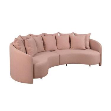 Imagem de Sofá 4 Lugares Amêndoa Linho Cru 250 cm - Modern