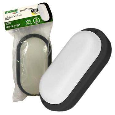 Imagem de 5 Arandela Tartaruga Led Preta Ip65 12w Branco Quente 3000k - TASCHIBR