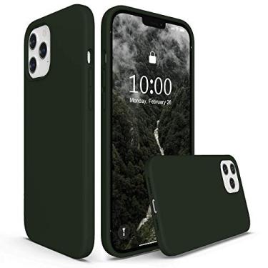 Imagem de SURPHY Capa de silicone compatível com iPhone 12 Pro Max de 6,7 polegadas, capa protetora de silicone líquido para celular (com forro de microfibra) para iPhone 12 Pro Max (2020) 6,7 polegadas (verde