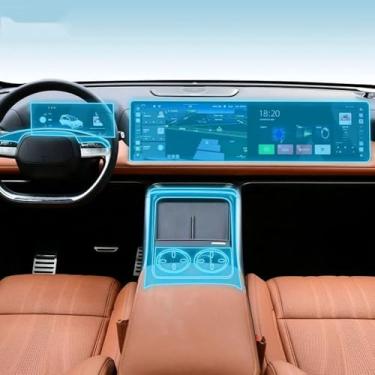 Imagem de LYBQFZ Película protetora de TPU transparente para console central de carro PPF antirarranhões reajuste, para Xpeng G9 2024-2025