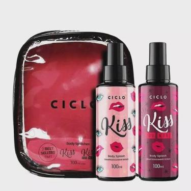 Imagem de Kit ciclo kiss body splash 100ml + kiss you more body splash 100ml + e