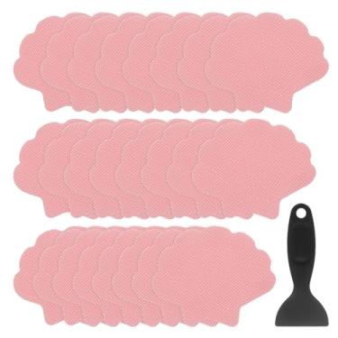 Imagem de HARFINGTON 24 peças adesivos antiderrapantes para banheira, chuveiro, piso, 9,4 cm, antiderrapante, adesivo, fita adesiva, estilo concha com raspador para banheiro, cozinha, banheira, degraus, escadas