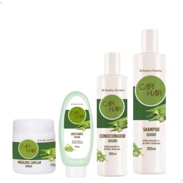 Imagem de Kit Completo Quiabo Capi Hair Abelha Rainha Shampoo +